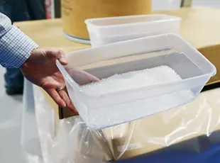 Inspecting recovered fluoropolymer material