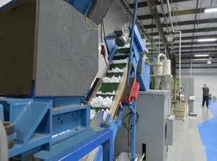 Fluoropolymer recovery processing line